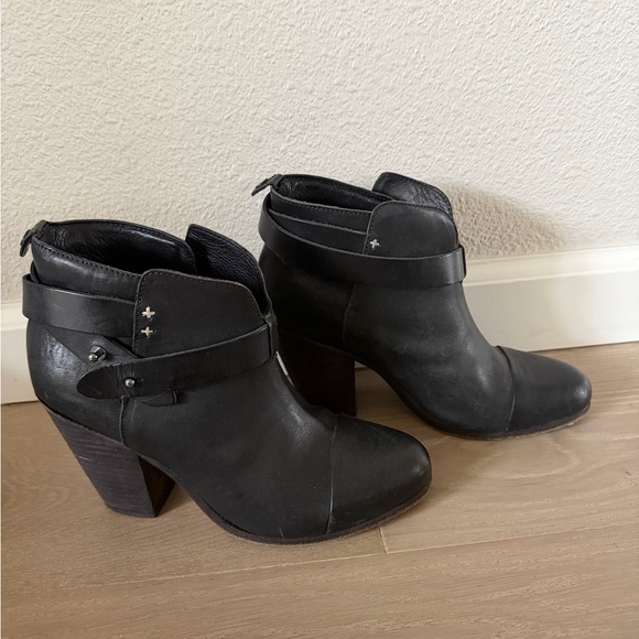 Rag & Bone Black Leather Ankle Booties - Picture 2 of 7